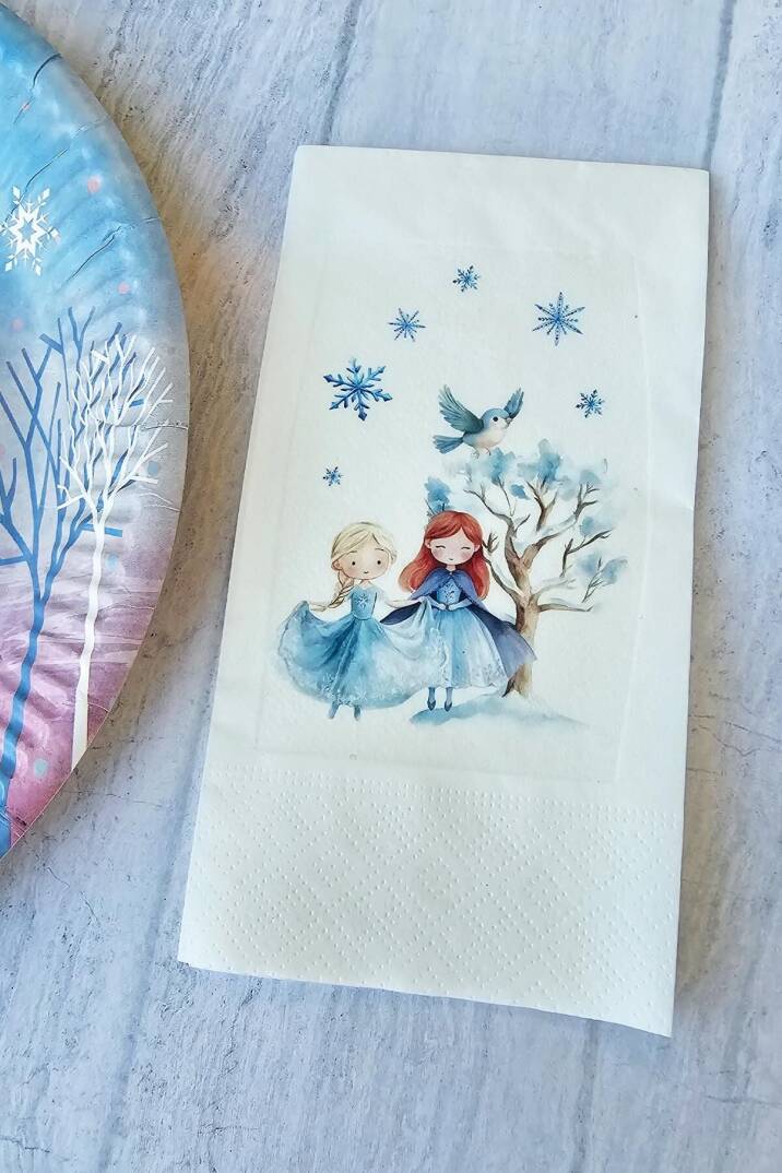 Elsa Frozen Karlar Kraliçesi Konsept Baskılı Peçete 20li - 2