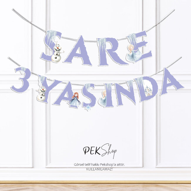 Elsa Frozen Konsept Kişiye Özel Banner