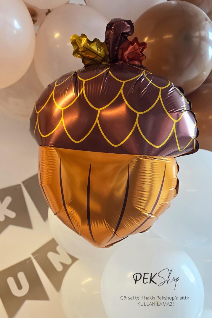 Fındık Şekilli Folyo Balon Fındık Balon 58x41cm - 1
