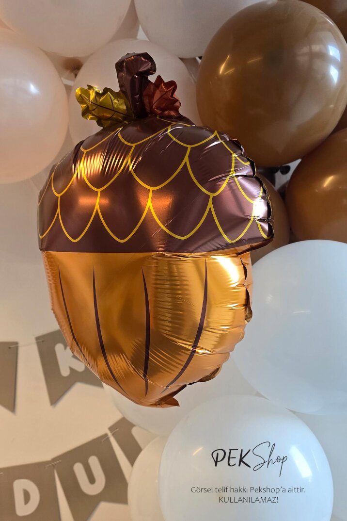 Fındık Şekilli Folyo Balon Fındık Balon 58x41cm - 2