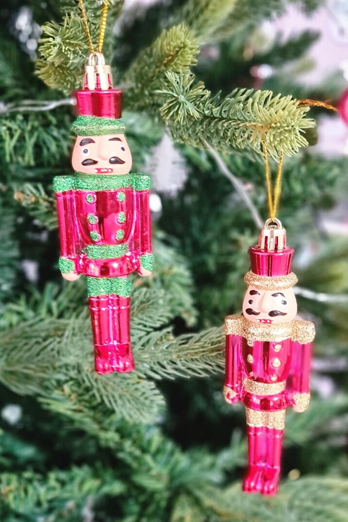Fındıkkıran Yılbaşı Ağaç Süsü 2li - Kurşun Asker Nutcracker Lüks Yılbaşı Ağaç Süsü - 1