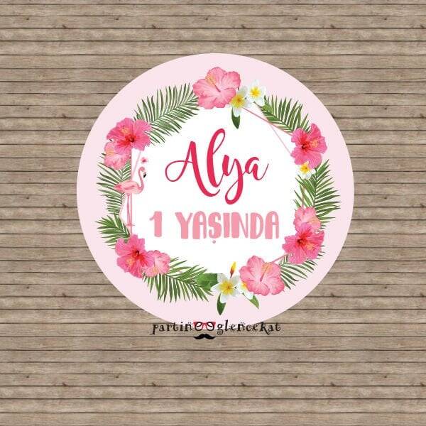 Flamingo Aloha Konsept 10 Adet 10cm Etiket - 1