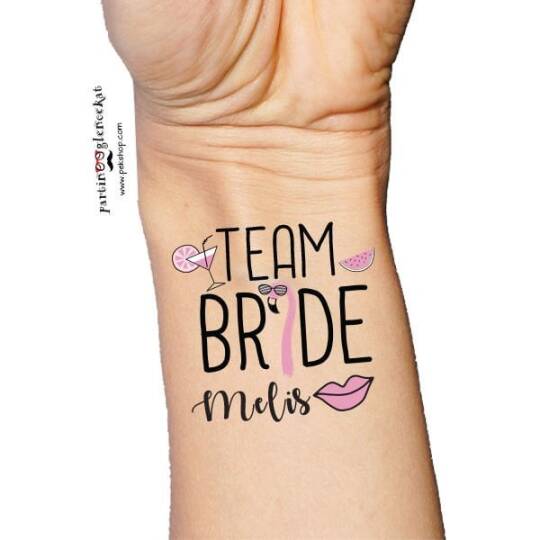 Flamingo Bride Team İsme Özel Dövme 