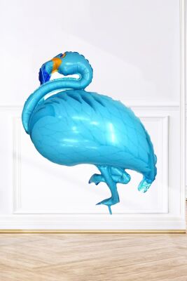 Flamingo Folyo Balon MAVİ 100 cm