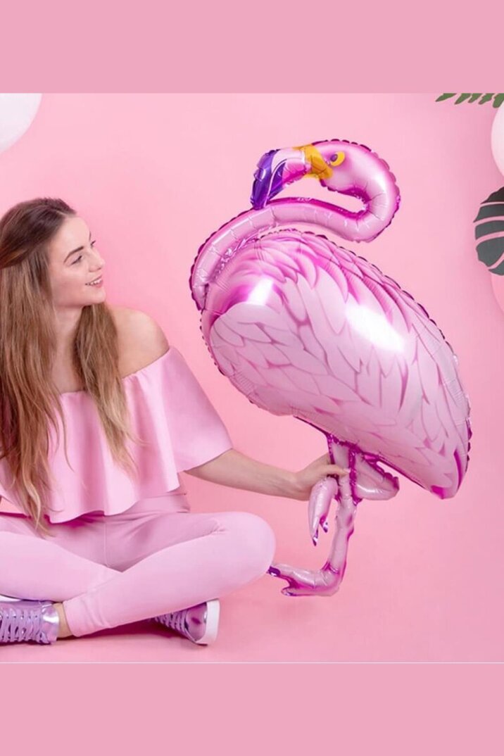 Flamingo Folyo Balon PEMBE 100cm - 3