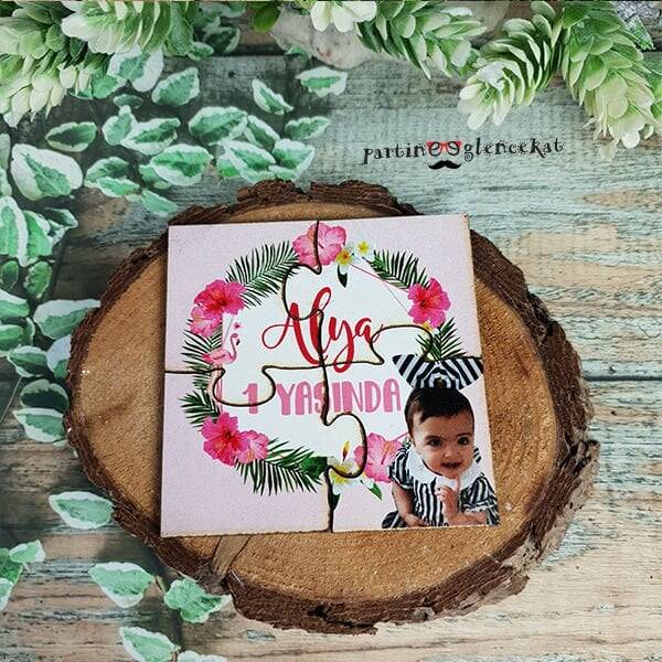 Flamingo Konsept Ahşap Puzzle Magnet - 1
