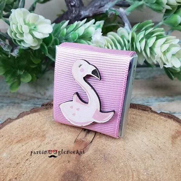 Flamingo Konsept Ahşap Süslü Bebek Çikolatası - 1