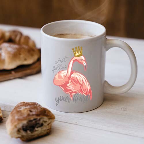 Follow Your Heart Flamingo Kupa Bardak - 1