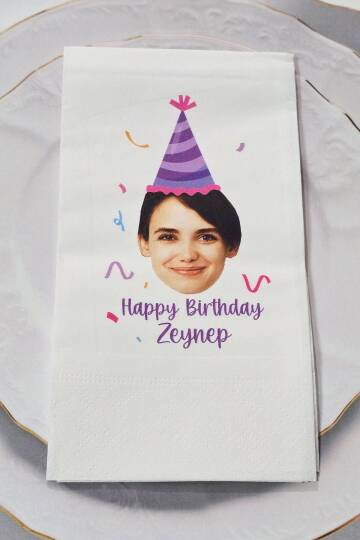 Fotoğraflı Birthday Konsept Baskılı Peçete