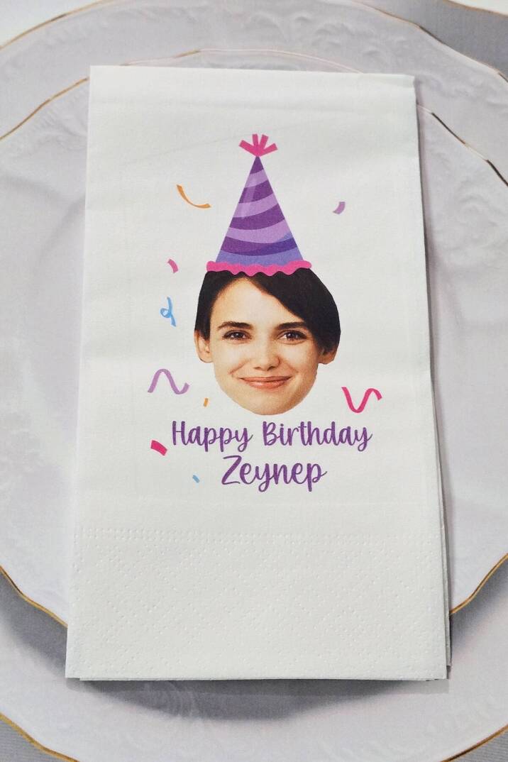 Fotoğraflı Birthday Konsept Baskılı Peçete - 1
