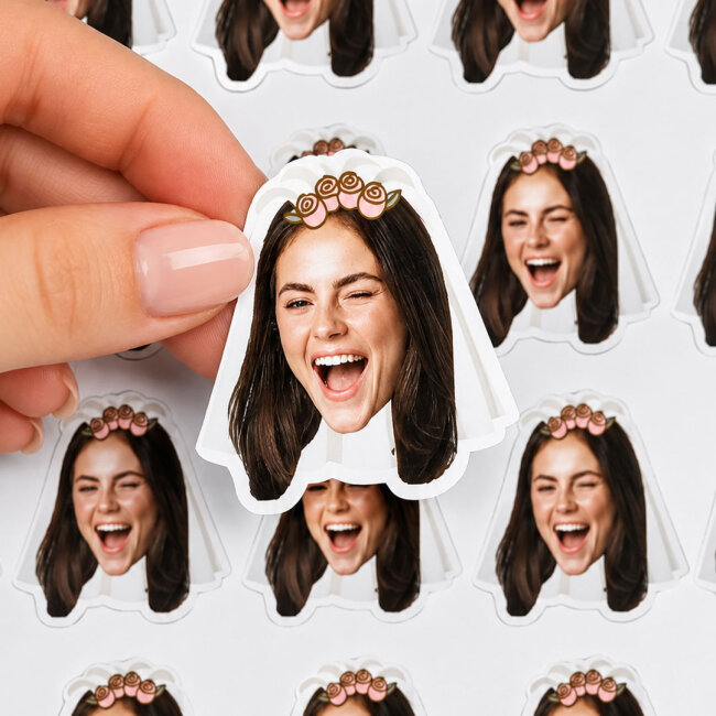 Fotoğraflı Bride Etiket / Sticker