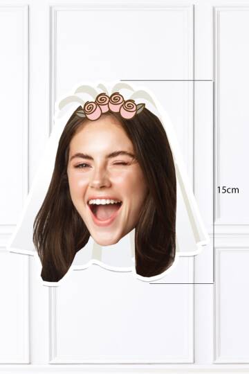 Fotoğraflı Duvaklı Bride Parti Banner - 3