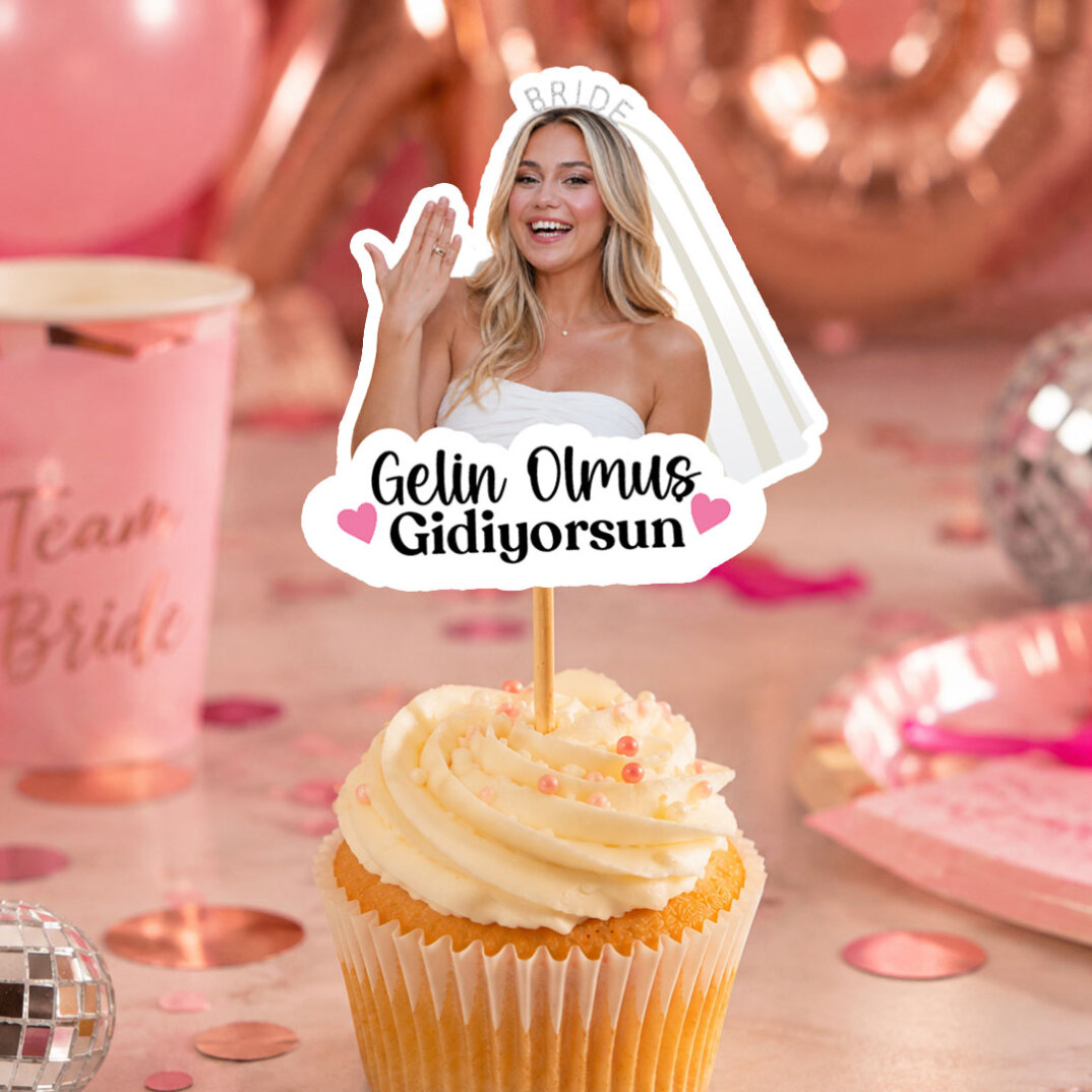 Fotoğraflı Gelin Olmuş Bride to be Kürdan Süsü (10lu paket) - 2