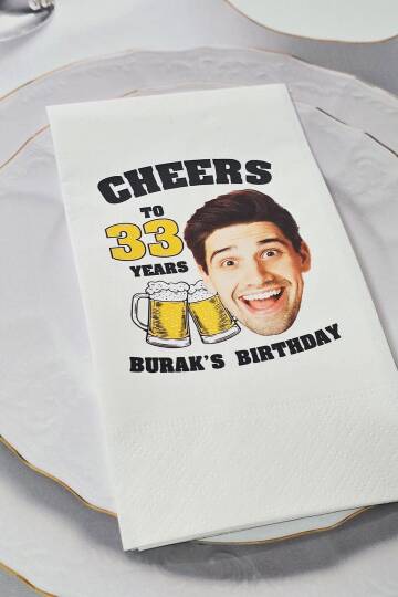 Fotoğraflı Yaş Detaylı Beer Konsept Baskılı Peçete