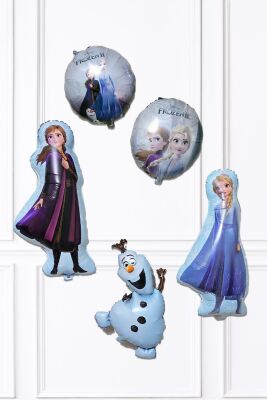 Frozen Elsa Karlar Ülkesi Tema Folyo Balon Seti 5li Set Frozen Elsa Temalı Balonlar - 1