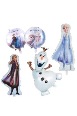 Frozen Elsa Karlar Ülkesi Tema Folyo Balon Seti 5li Set Frozen Elsa Temalı Balonlar - 5
