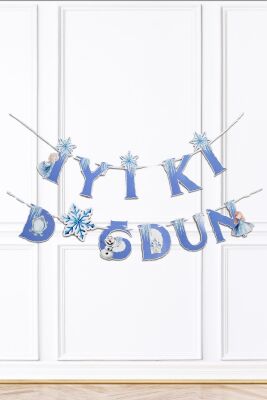 Frozen Elsa Tema Doğum Günü Balon Süsleme Seti Karlar Ülkesi Tema Doğum Günü Süsleri Büyük Set Paketi - 5