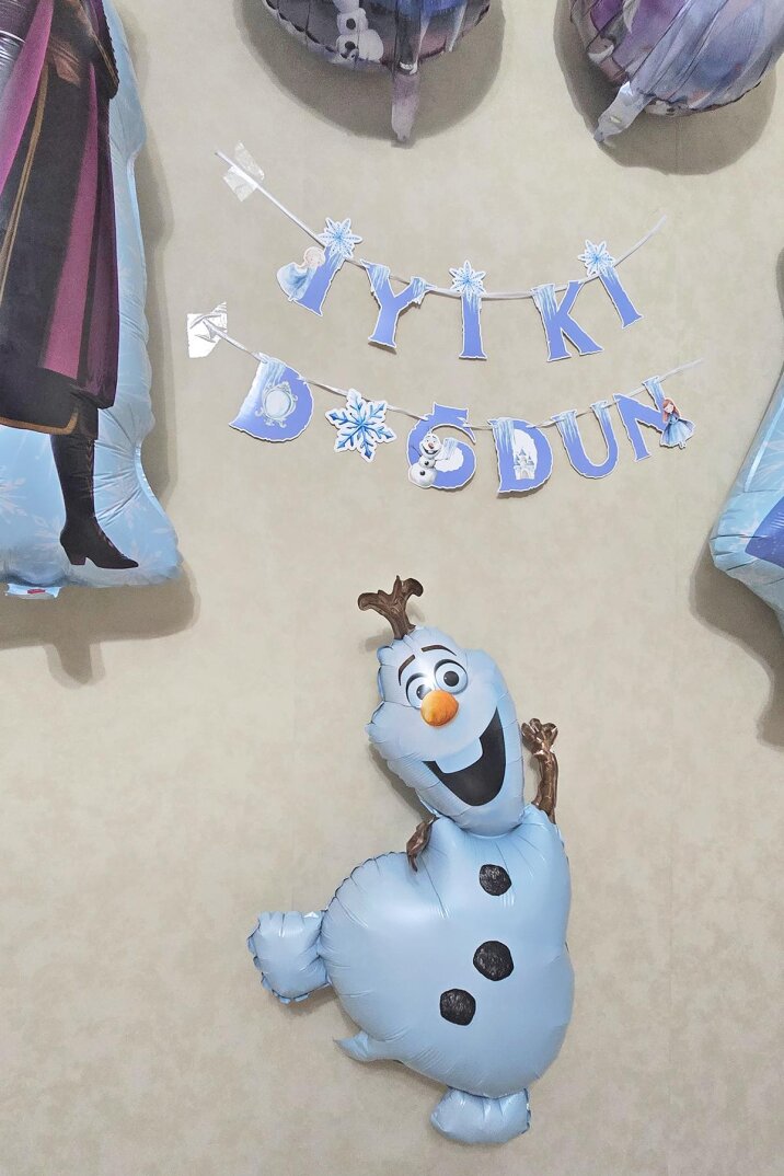 Frozen Elsa Tema Doğum Günü Balon Süsleme Seti Karlar Ülkesi Tema İyi Ki Doğdun Bannerlı - 4