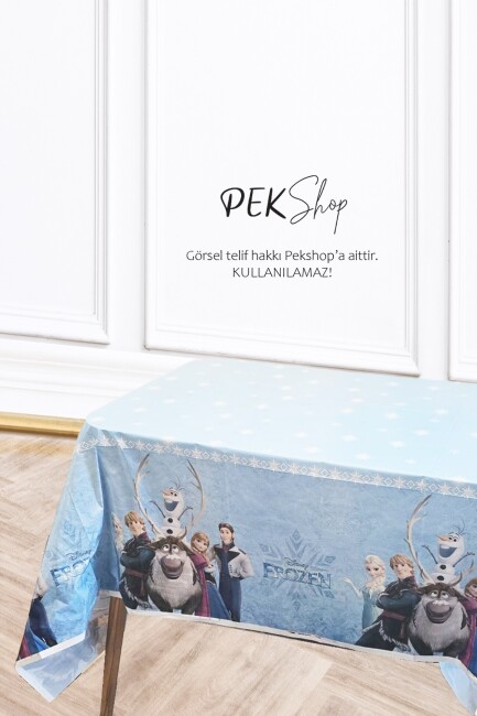 Frozen Konsept Elsa Masa Örtüsü Elsa Konsept Doğum Günü Masa Örtüsü - 1
