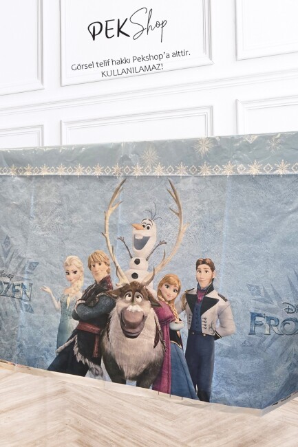 Frozen Konsept Elsa Masa Örtüsü Elsa Konsept Doğum Günü Masa Örtüsü - 3