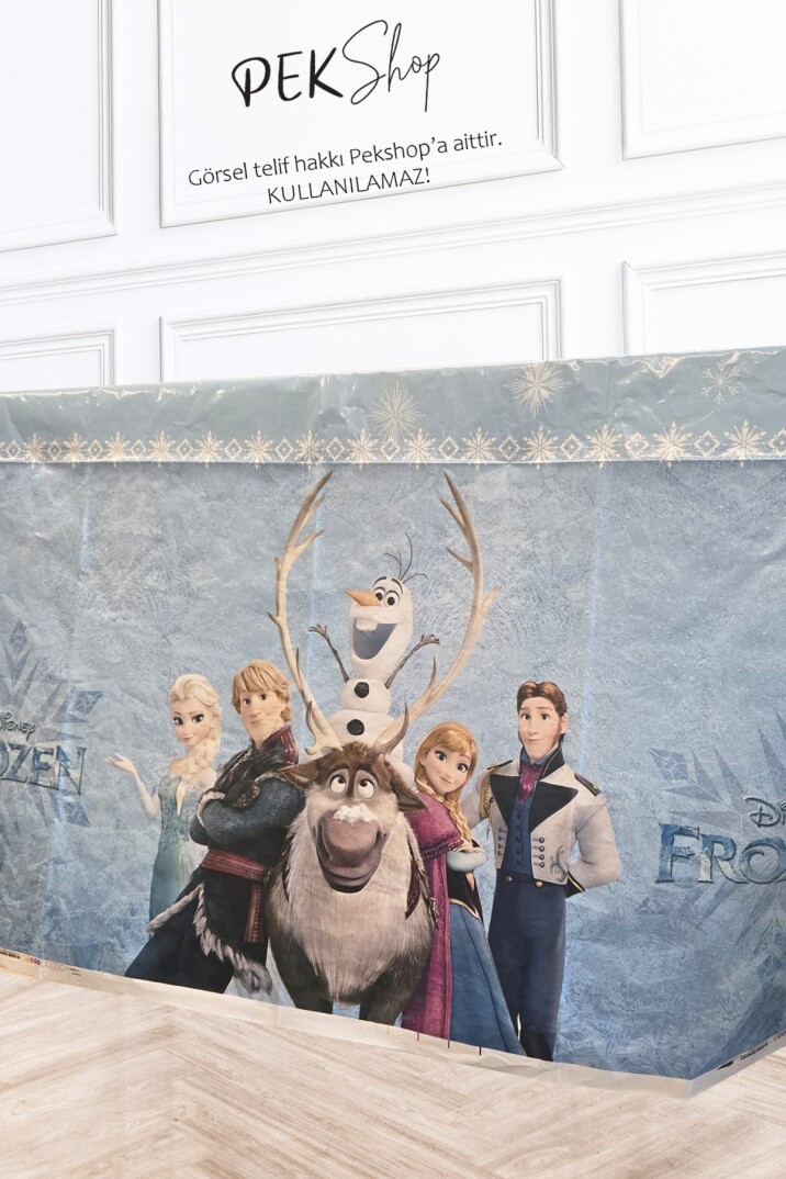 Frozen Konsept Elsa Masa Örtüsü Elsa Konsept Doğum Günü Masa Örtüsü - 3