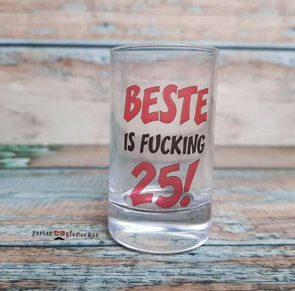 Fuşya Konsept Baskılı Shot Bardağı - 1