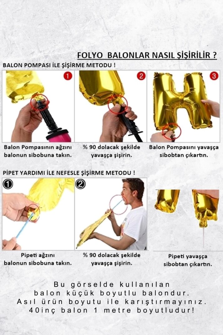 G Harfi Gümüş Folyo Balon 100 cm 40 inç 1 Metre Silver - 2