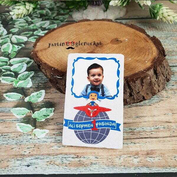 Gezgin Konsept Baskılı Doğal Taş Magnet - 1