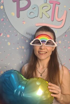 Gökkuşağı ve Bulutlar Gözlük Eğlenceli Parti Gözlüğü - 2