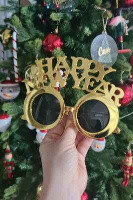 Gold Happy New Year Yılbaşı Parti Gözlüğü Yılbaşı Parti Gözlük - 5