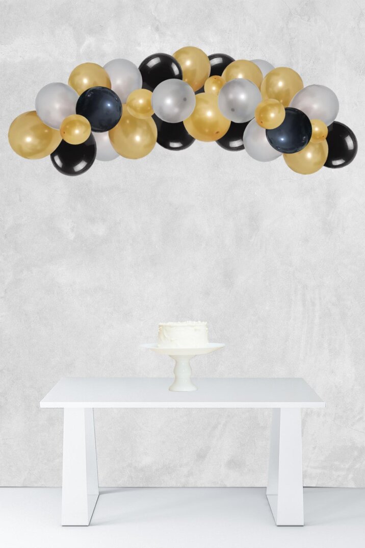 Gold Silver Konsept Balon Zinciri Arı Tema Parti Balon Seti 47 Parça - 1