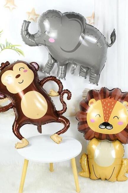 Gri Fil Şekilli Folyo Balon Fil Balon 90cm - 4