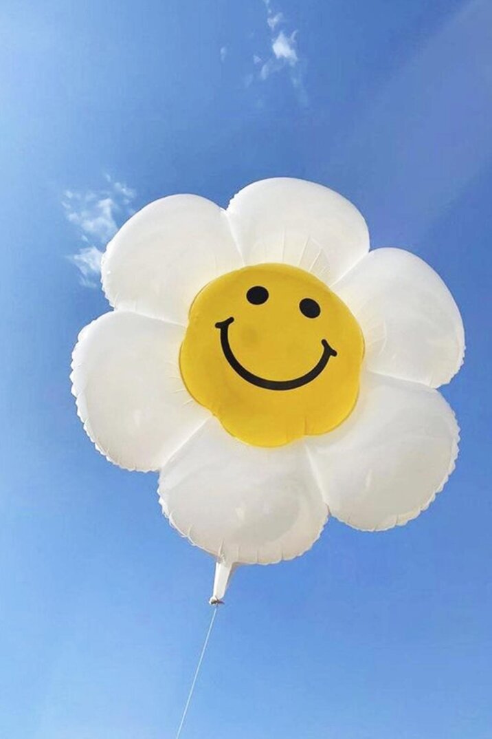 Gülen Papatya Büyük Folyo Balon Papatya Balon 110cm - 1