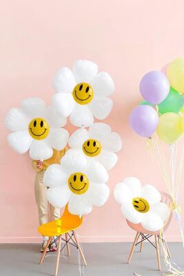 Gülen Papatya Büyük Folyo Balon Papatya Balon 110cm - 4