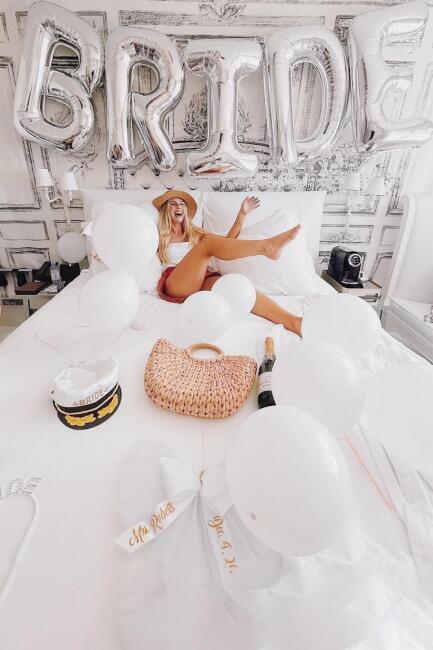 Gümüş Bride Balon Seti Dev Folyo Balon Seti Bekarlığa Veda Bride To Be Partisi Balonları 100cm - 3