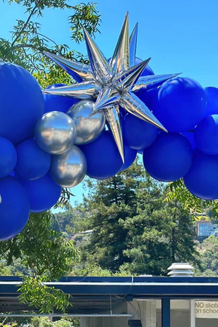 Gümüş Kutup Yıldızı Folyo Balon Tek Parça Büyük Kutup Yıldız Balon 27inç 70cm - 3