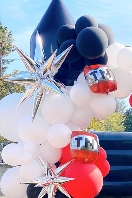 Gümüş Kutup Yıldızı Folyo Balon Tek Parça Büyük Kutup Yıldız Balon 27inç 70cm - 4