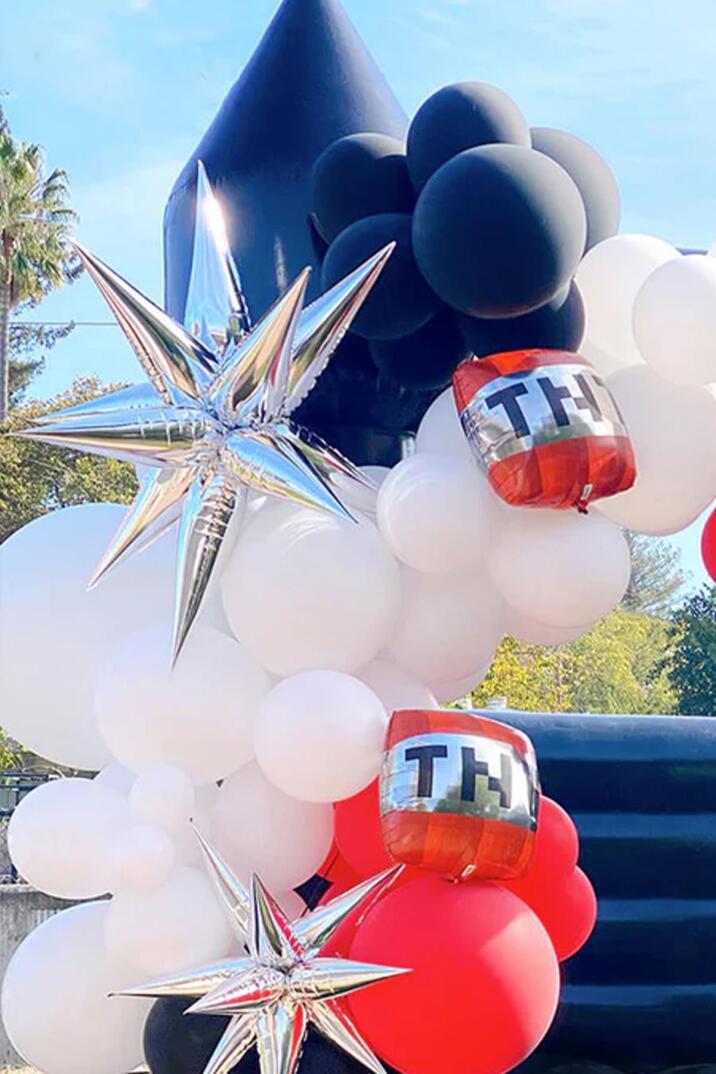 Gümüş Kutup Yıldızı Folyo Balon Tek Parça Büyük Kutup Yıldız Balon 27inç 70cm - 4