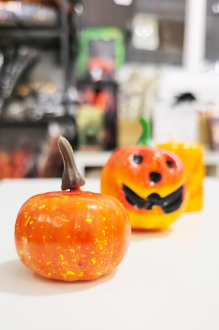 Halloween 3 lü Bal Kabağı Süs Seti Işıklı Balkabağı Mum Gülen Balkabağı Figür ve Küçük Balkabağı Figür - 3