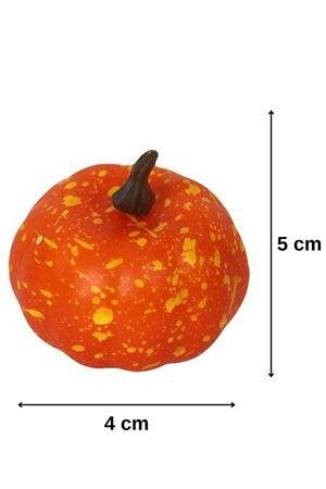 Halloween Balkabağı Figür Süs 5cm - 5 Li Set Cadılar Bayramı Kabak Figür Masa Süsleri 5 Adet - 4