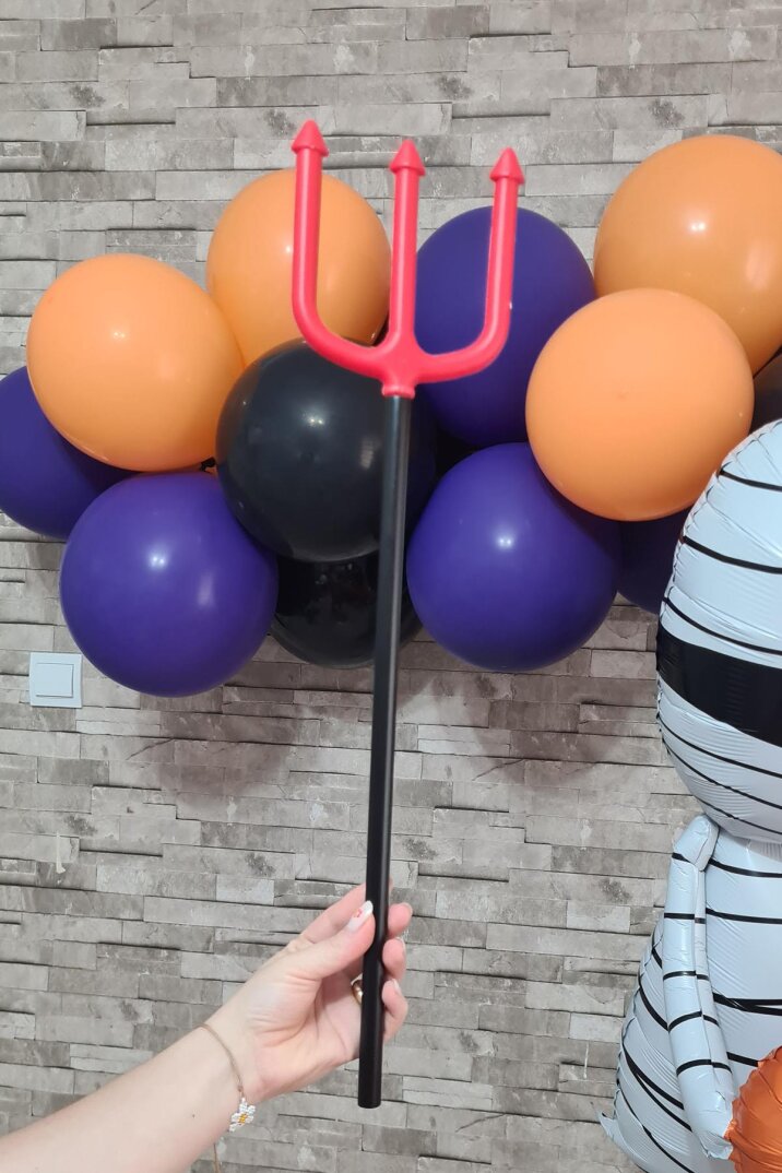 Halloween Mızrak Şeytan Mızrağı Kırmızı Cadılar Bayramı Mızrak 50 cm - 2