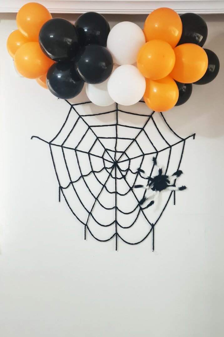 Halloween Parti Balon Süsleme Seti Örümcek Ağı ve Örümcekli Cadılar Bayramı Süsleme Seti - 1