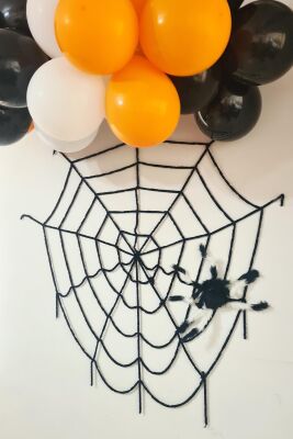 Halloween Parti Balon Süsleme Seti Örümcek Ağı ve Örümcekli Cadılar Bayramı Süsleme Seti - 3