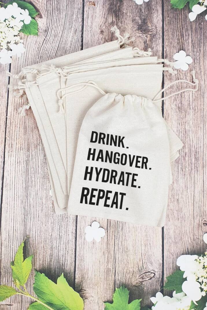 Hangover Kit Kesesi - 10 Adet - Drink - Hangover - Hydrate - Repeat - 1