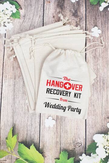 Hangover Kit Kesesi - 10 Adet - Düğün After Party Hangover Kit Kesesi
