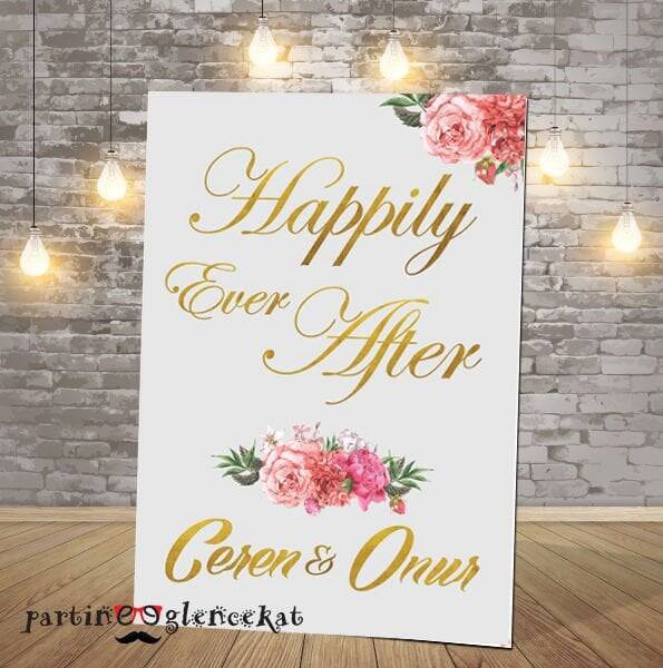 Happily Ever After Konsept Karşılama Panosu - 1