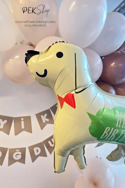 Happy Birthday Yazılı Köpek Folyo Balon - 3