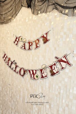 Happy Halloween Banner Cadılar Bayramı Süsü Halloween Malzemeleri - 2