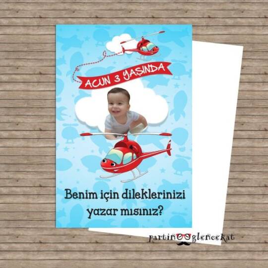 Helikopter Konsept Dilek Kartı