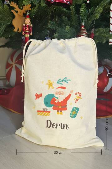 Hello Noel Baba İsme Özel Yılbaşı Hediye Kesesi - 4